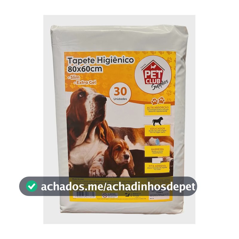 Tapete Higienico SLIM 80x60cm Pet Club para Cães Azul
