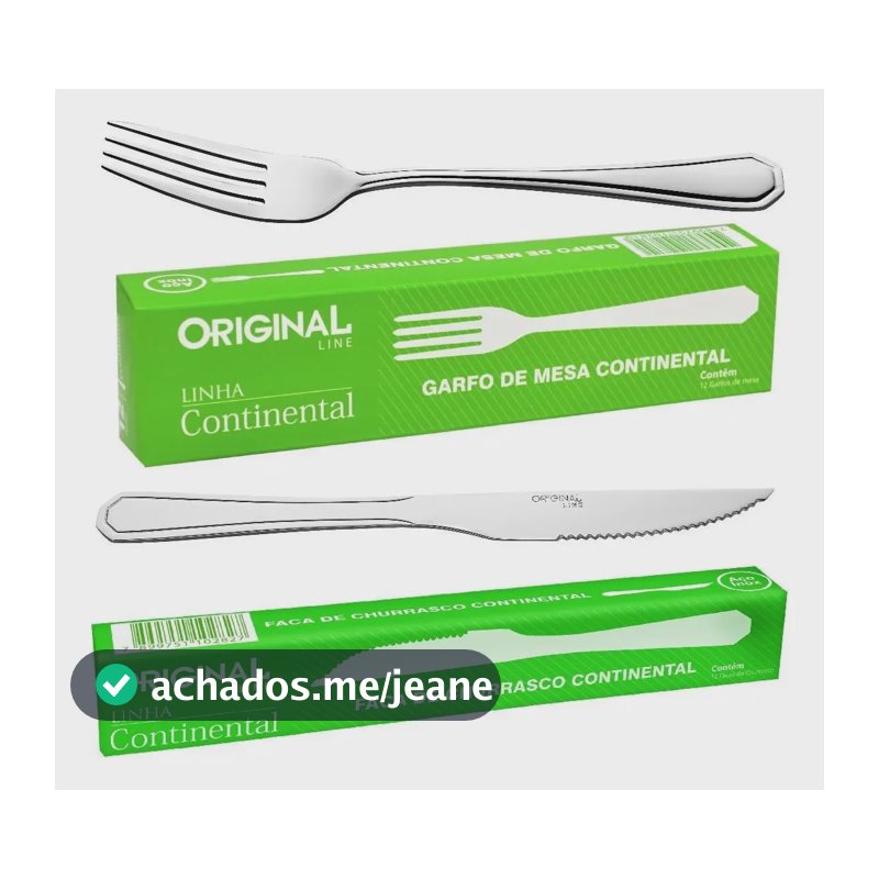 Jogo Garfo Faca Inox 24 Peças Bar/restaurante Buffet Talher Aço Inox