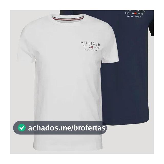 Kit Camisetas Tommy Hilfiger Brand Love Azul Marinho/branca Azul Marinho/branca L/g