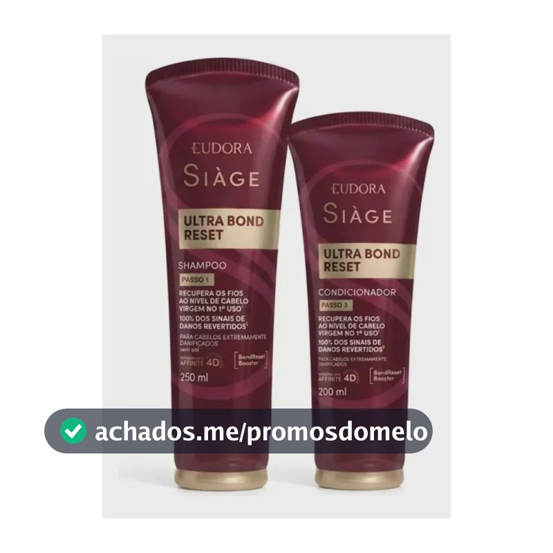 Combo Siàge Ultra Bond Reset: Shampoo 250ml + Condicionador 200ml