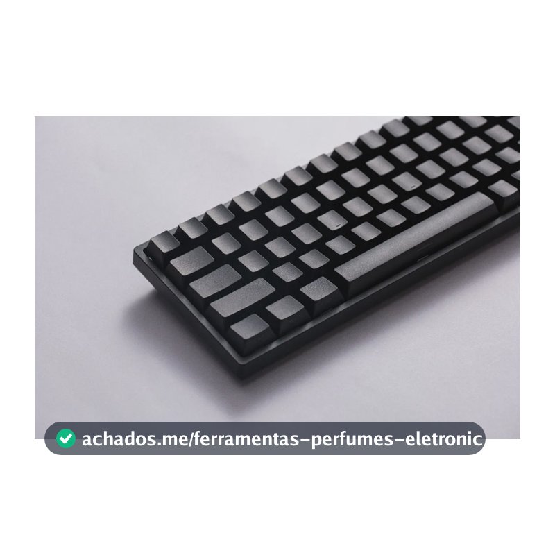 Teclado Mecânico Monsgeek Fun68 Preto, com Switches Akko Flash, Layout Inglês US e Iluminação RGB