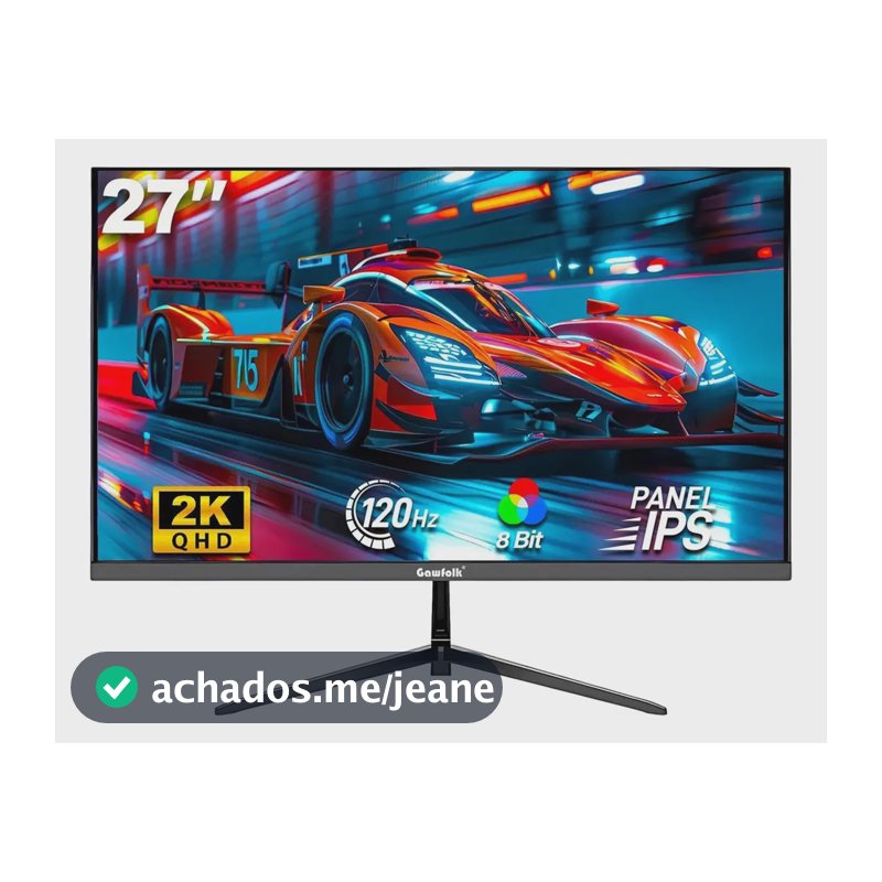Tela de PC Gamer Gawfolk 2k 120hz Hdmi Dp de 27 monitores