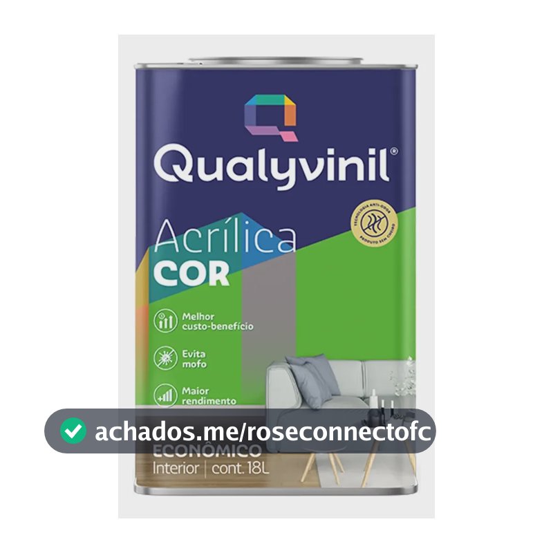 Tinta Acrilica Nova Cores Fosco Mais Econômica Branco/neve Lata 18 Litros Fosco
