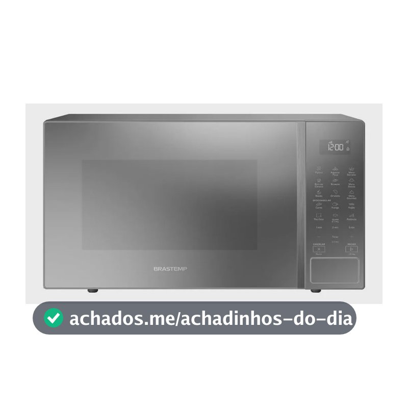 Micro-ondas Brastemp 32L Cinza com Menu Gourmet - BMS46AR