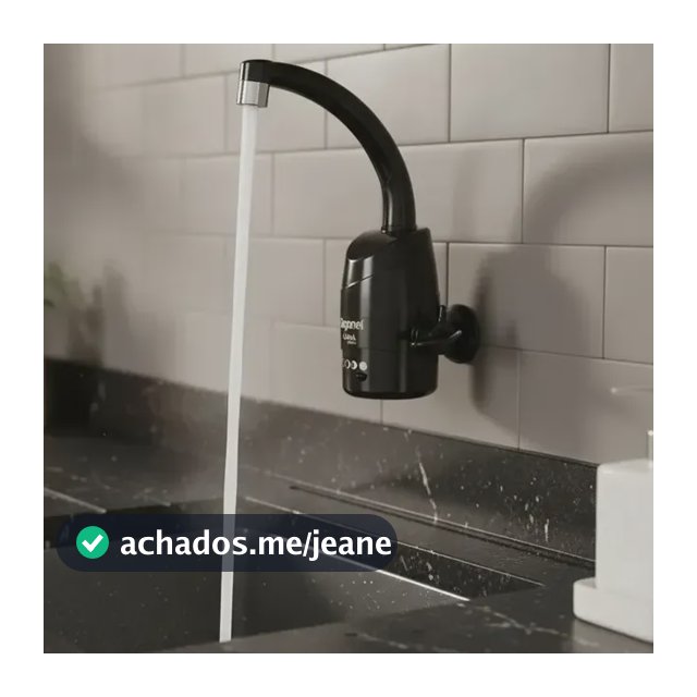 Torneira Elétrica Zagonel Luna De Parede 5500w Acabamento Polido Cor Preto