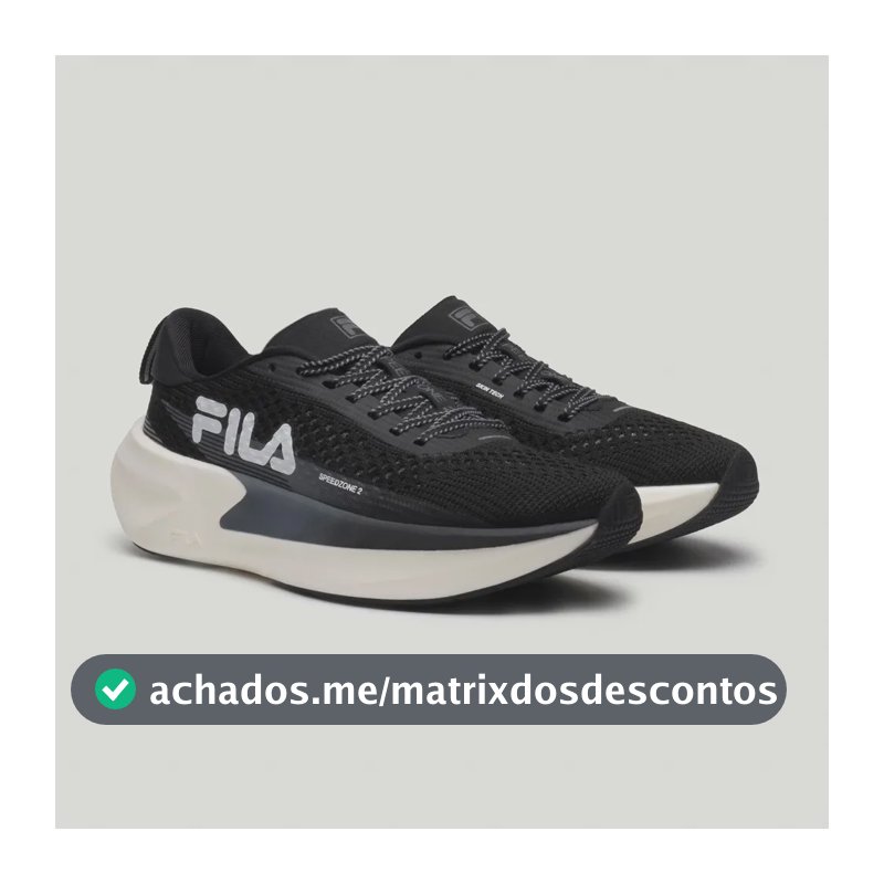 Tenis Feminino Fila Speedzone 2 Preto Basico 38 Br