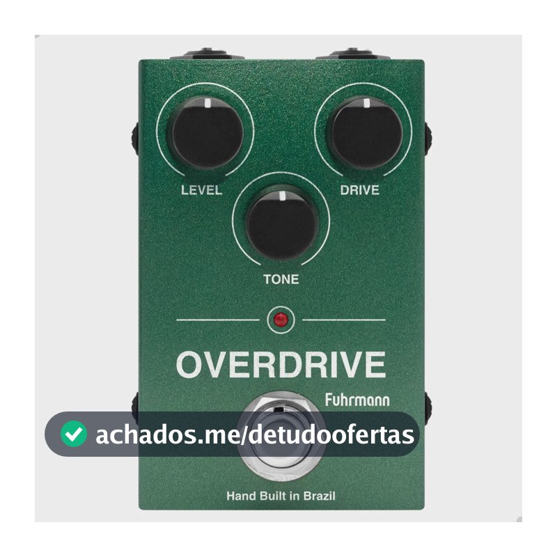 Pedal De Efeito Analógico Mini Overdrive Fuhrmann Original Verde