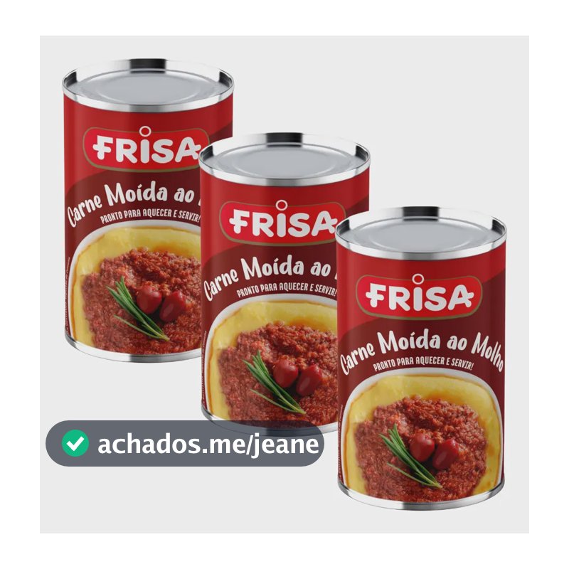 Kit 3 Carne Moida Bovina Ao Molho 420g Frisa