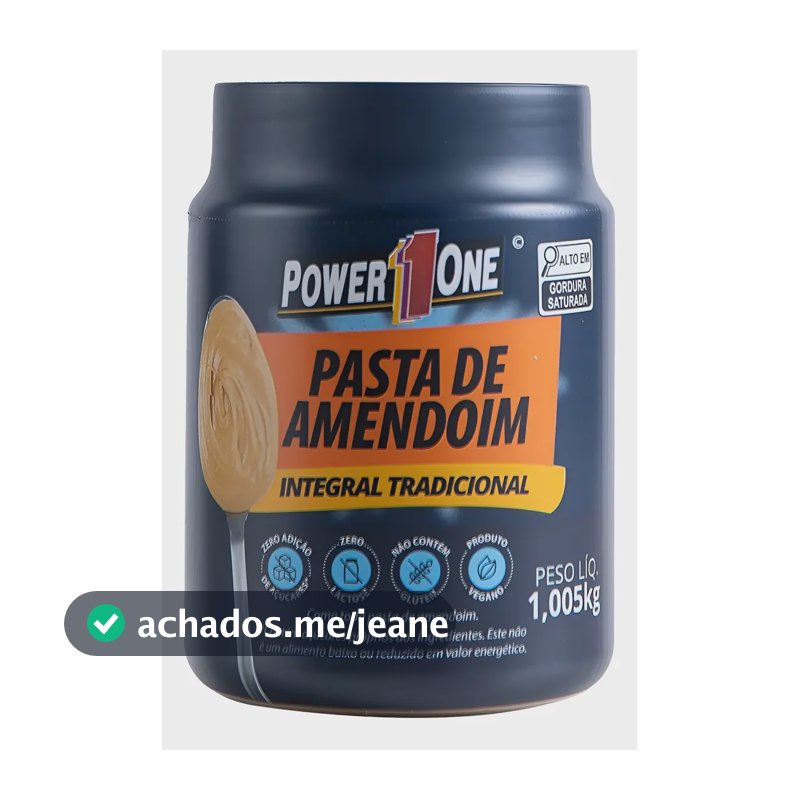 Pasta De Amendoim Power One Integral Tradicional - 1kg Tradicional