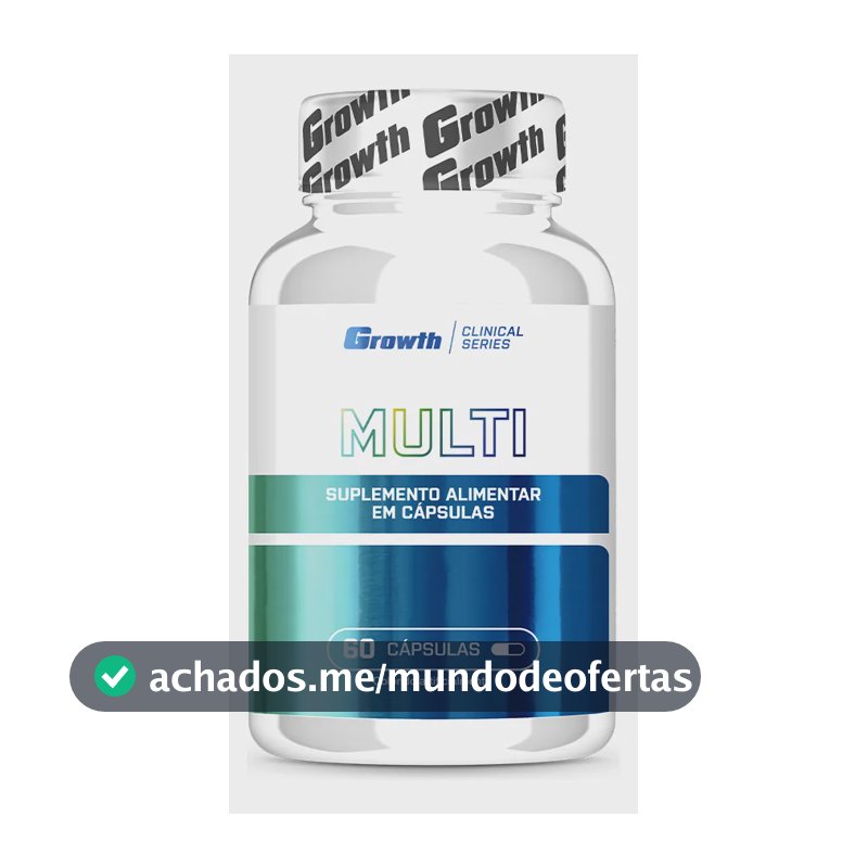 Multivitamínico 60 Cáps. Growth Supplements - Sem Sabor Sem Sabor