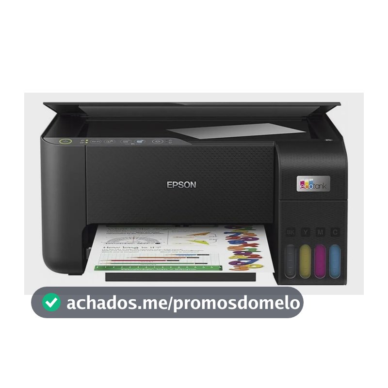 Impressora Multifuncional Tanque De Tinta Color Epson L3250 Preto
