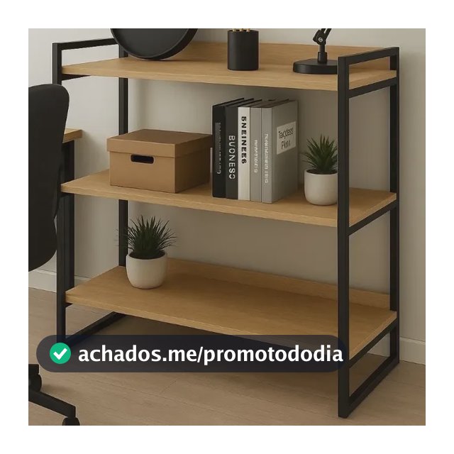 Aparador Estilo Industrial 3 Prateleiras 0,90cm Buffet Bar Marrom