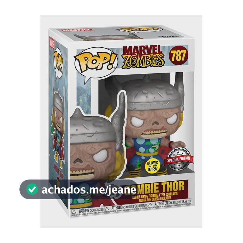 Action Figure Funko Pop! do Thor Zumbi Glows In The Dark Marvel