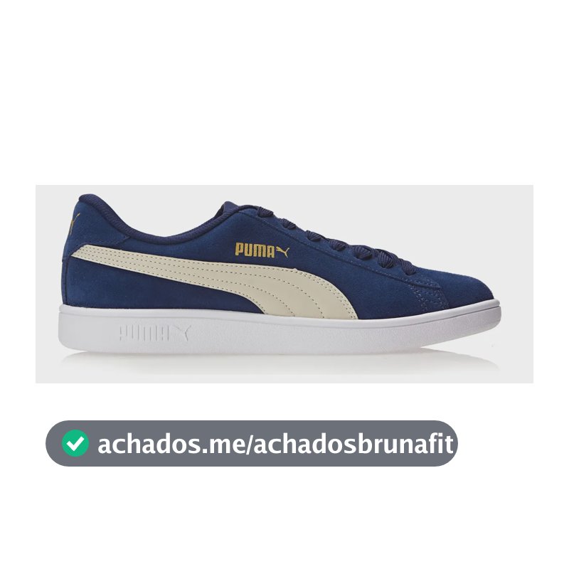 Tênis Masculino E Feminino Smash V2 Bdp Puma Peacoat-tapioca-puma Team Gold-puma White Liso 40