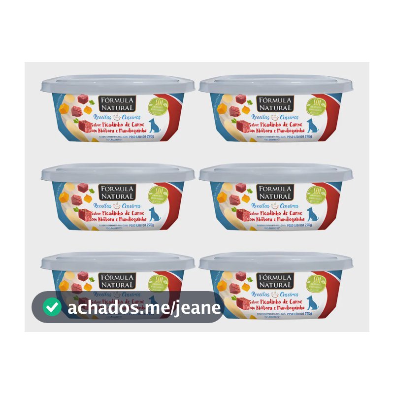 Ração Úmida Fórmula Natural Cães Carne Abobora Mandioquinha 270 g