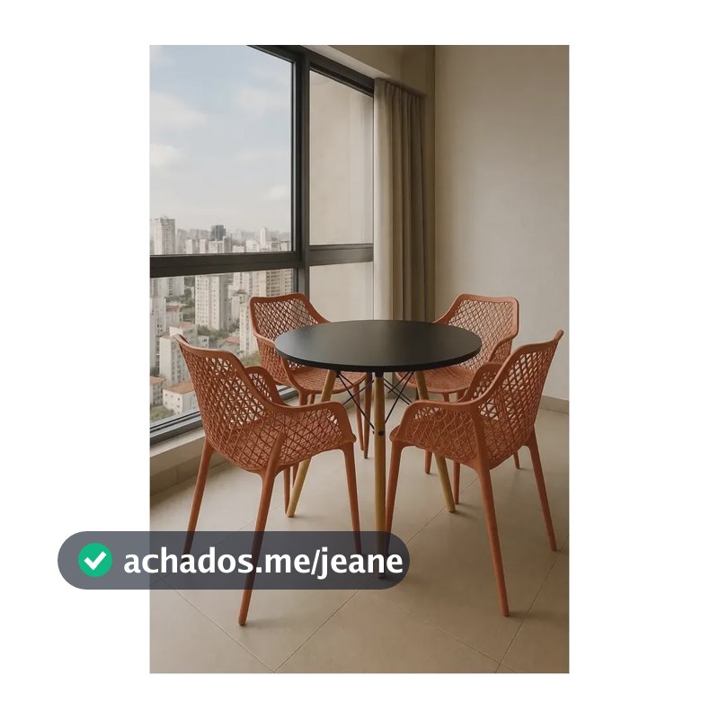 Kit 4 Cadeiras Suits Empilhável Ambiente Interno Externo Arabesco Terracota