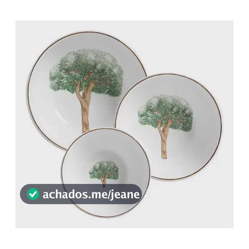 Aparelho Jantar Ype Verde 20 Pcs , Scalla Ceramica Verde Florido