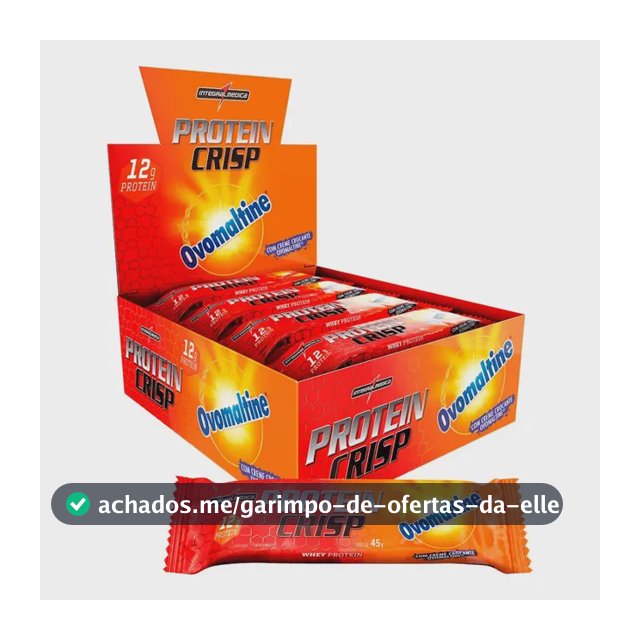 Barra Integralmédica Proteínas Nutricional/esportivo Protein Crisp Bar 12 Unidades 540g Display Ovomaltine