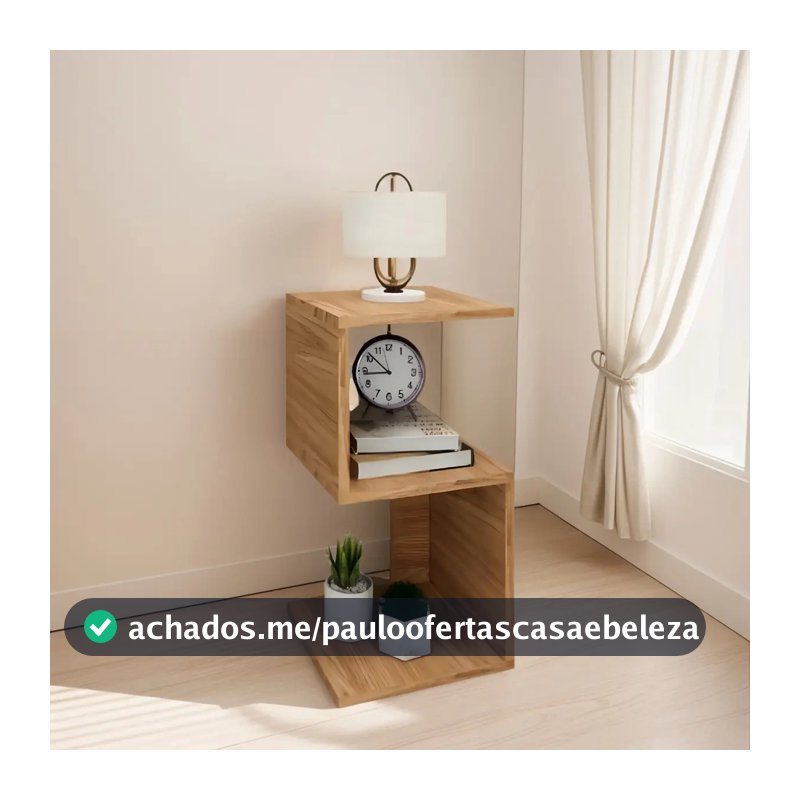 Mesa De Cabeceira Nicho De Mdp Mesinha Quarto Sala Decoração Brovália Marrom