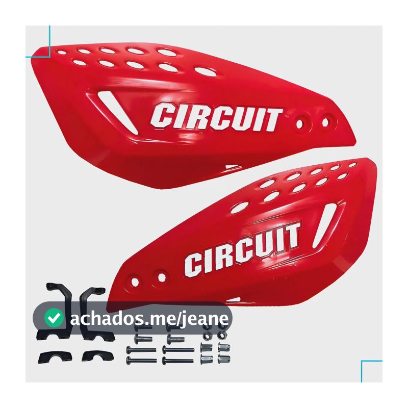 Protetor De Mão Circuit Moto Crf 230 250 Xr 200 Tornado Vermelho Esquerdo/direito