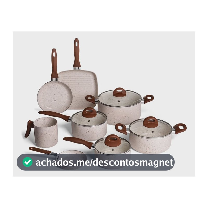 Conj de Panelas 8 Peças Ceramic Life Smart Plus Vanilla - Brinox