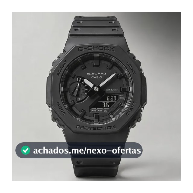 Relógio Casio G-shock Ga-2100-1a1dr Masculino Preto Carbon Preto