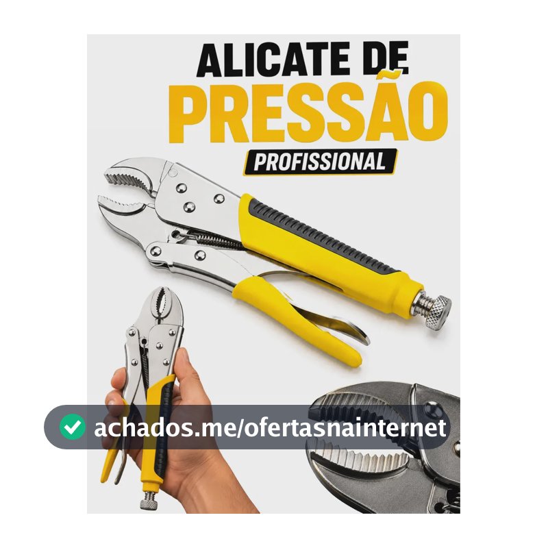Alicate De Pressão 10 Polegadas Profissional Regulável Curvo Aço Reforçado Cabo Emborrachado Ferramenta Mecânico Trava Alta Resistência