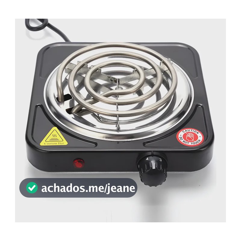 Fogão Cooktop Elétrico 1 Boca 1000w Fogareiro Portátil Compacto De Mesa Camping Preto 220v - Aero Home