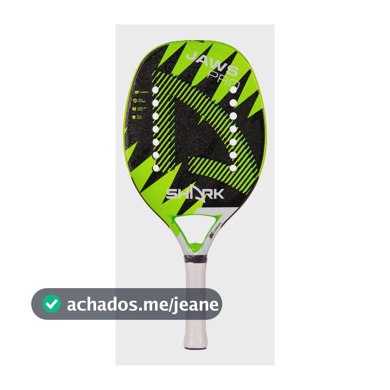 Raquete De Beach Tennis Shark Jaws 2023 + Capa - Oferta Verde