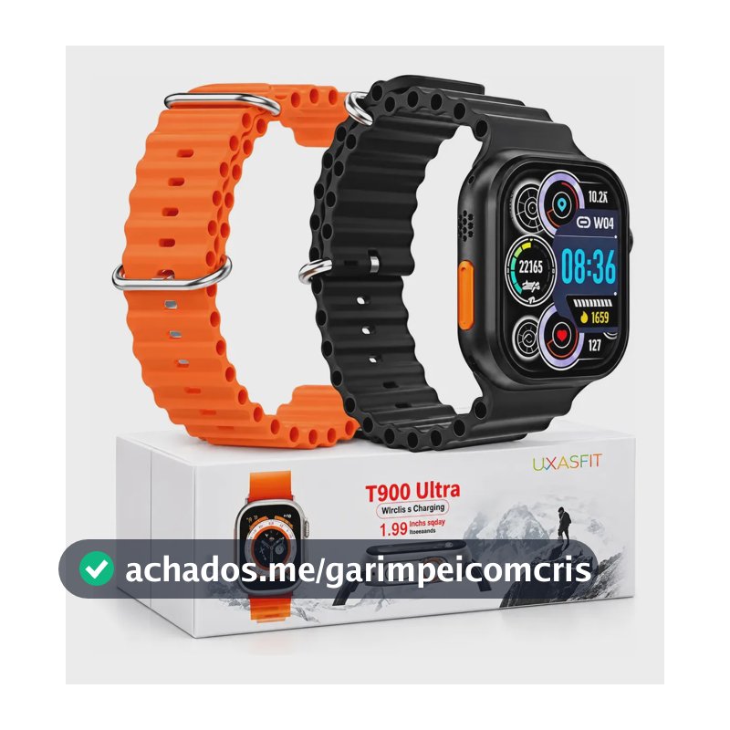 Relogio Inteligente Smartwatch T900 S10 Ultra Pro longa bateria Treino Smartwatch 49mm Bluetooth Chamadas Notificações Saúde