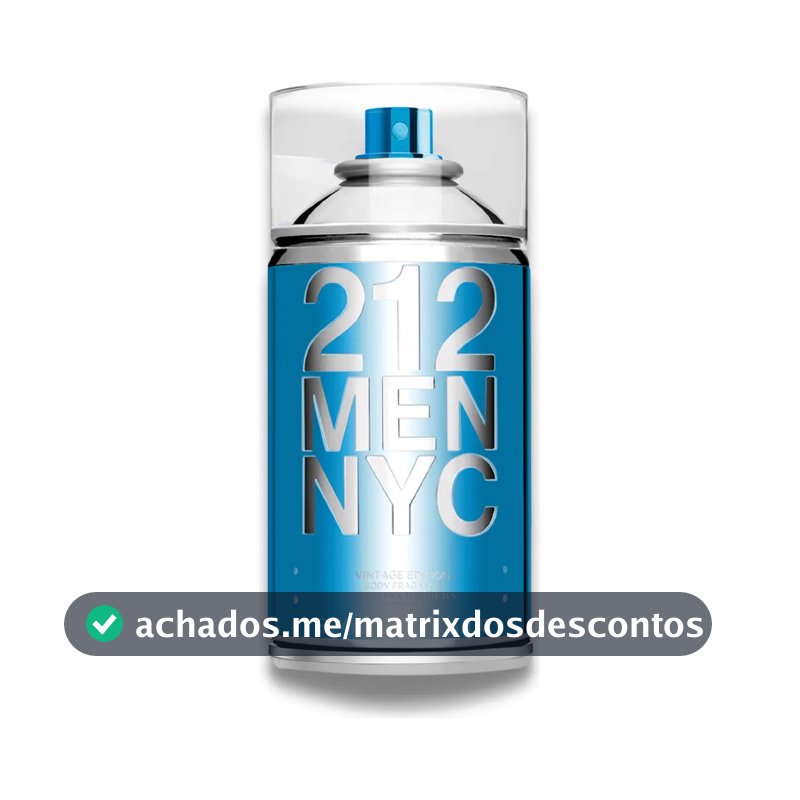 Body Spray Carolina Herrera 212 Men NYC Body Fragrance 250 ml