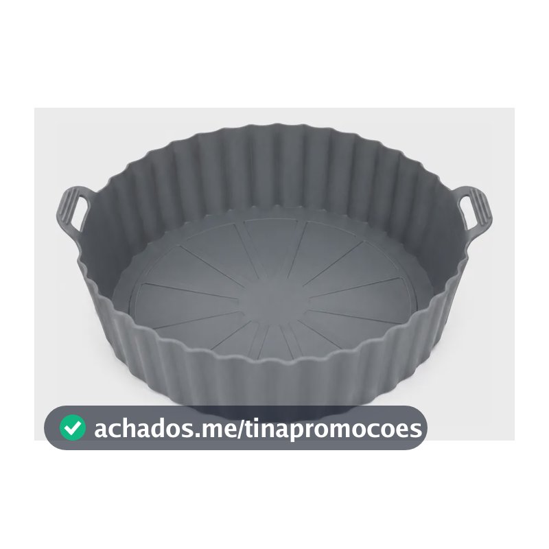 Forma Air Fryer De Silicone Antiaderente Reutilizável