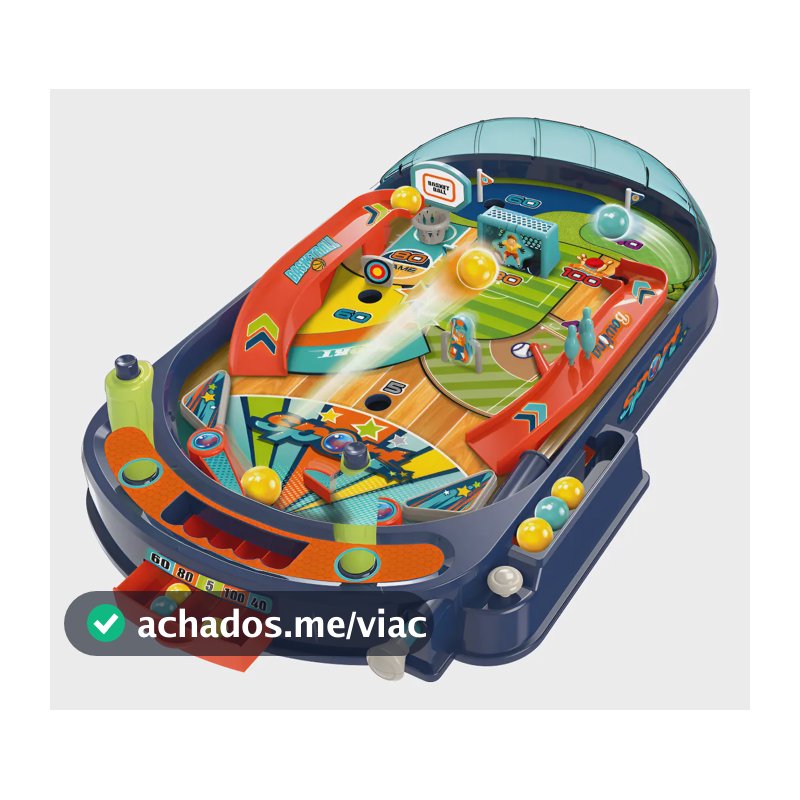 Jogo Infantil Pinball De Mesa Brinquedo Clássico Maxi Toys