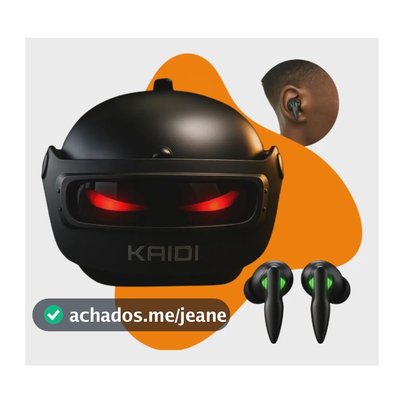 Fone De Ouvido Gamer Bluetooth KAIDI Tws Kd-777 Cor Preto