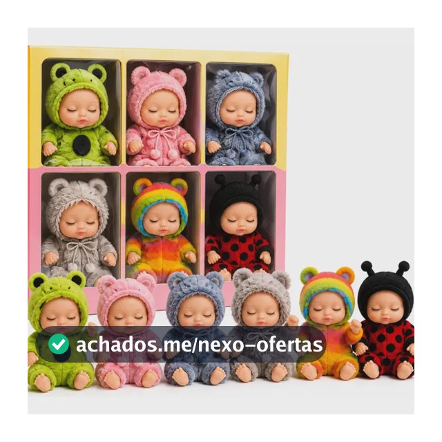 Kit 6 Mini Bebe Reborn Fantasia Bonecas Colecionaveis