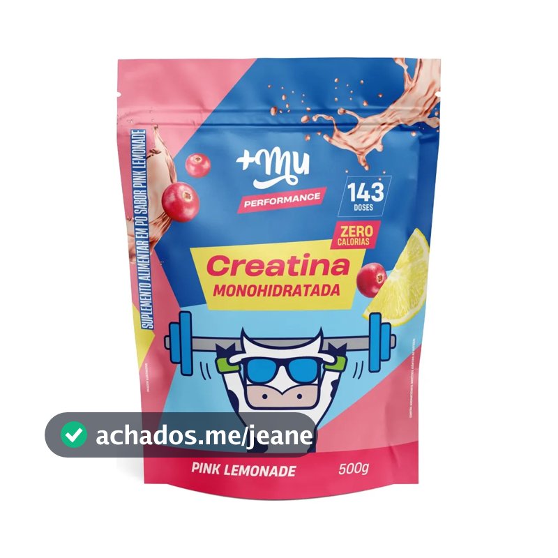Creatina +Mu em pó sabor Limonada rosa x 500g