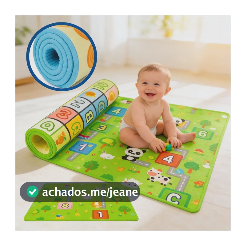 Tapete Interativo Térmico Tatame Infantil Educativo Bebê