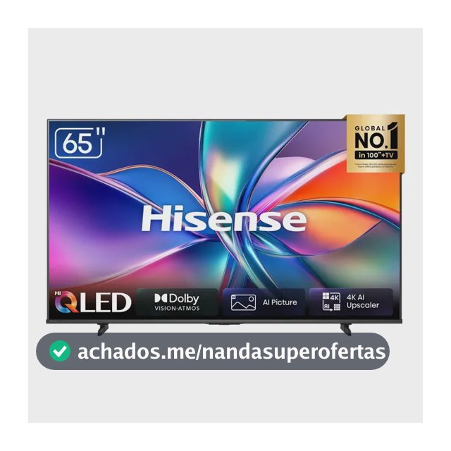 Smart TV Hisense HI-QLED 4K 65" Polegadas com Dolby Vision, Dolby Gaming e Alexa - 65Q6QV