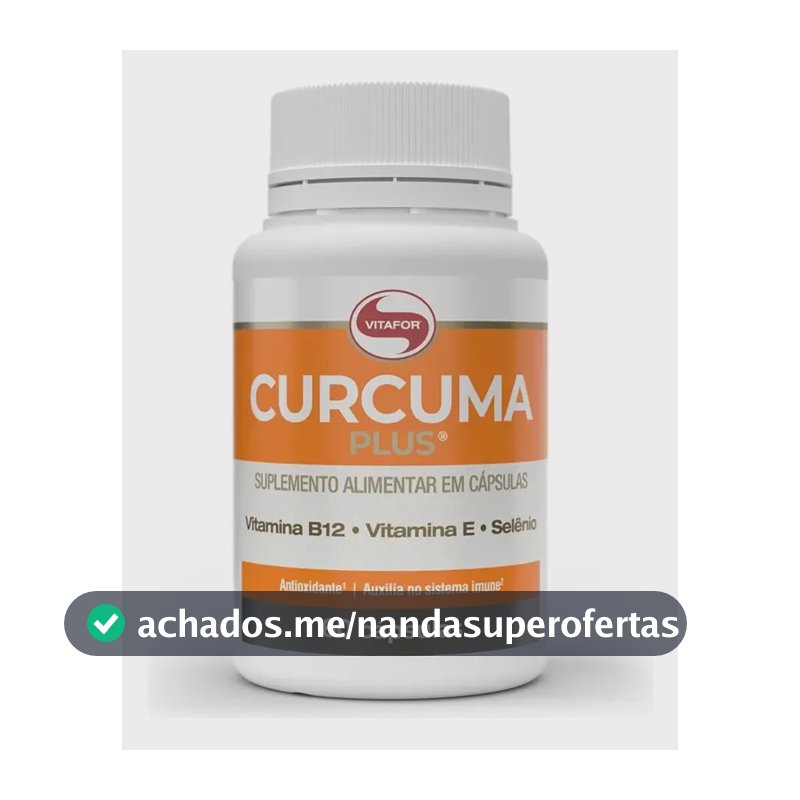 Cúrcuma Vitafor em cápsula Sem sabor x 45g de 60 un