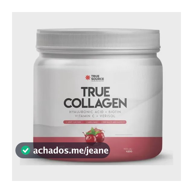 Suplemento Em Pó True Source Collagen Colágeno/minerais Sabor Cranberry Com Hibisco Em Pote De 420ml