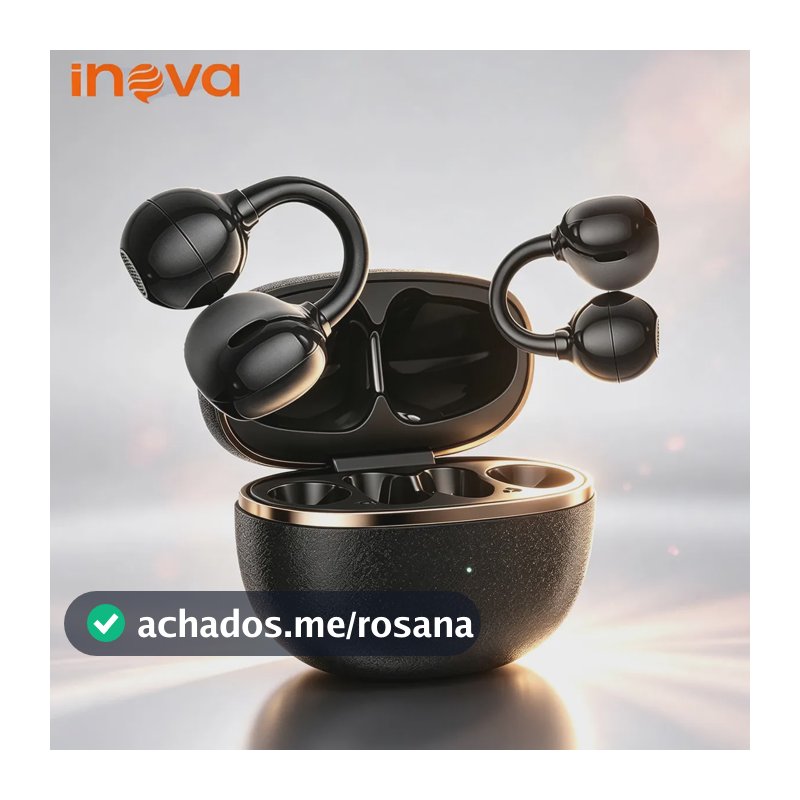 Fone De Ouvido Inova Open-ear Bluetooth Para Esportes Com Controle Tátil E Bateria De Longa Duração