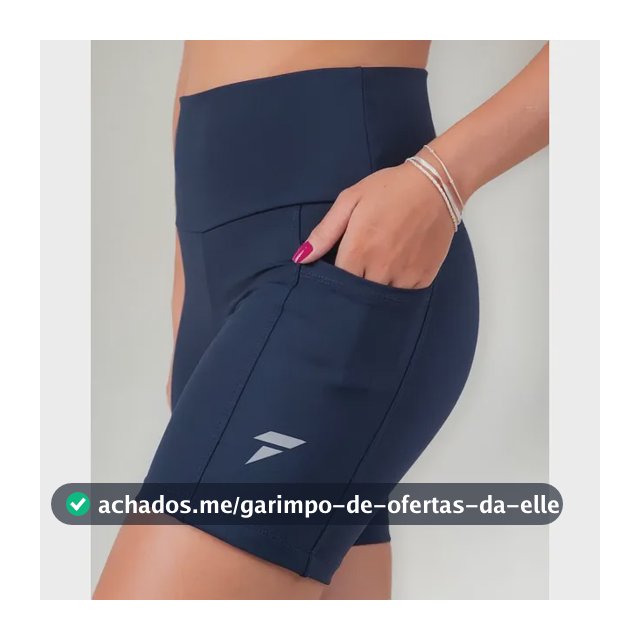 Short Academia Feminino Fitness Com Bolso De Compressão