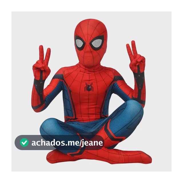 Fantasia Homem Aranha Infantil Realista Azul E Vermelha