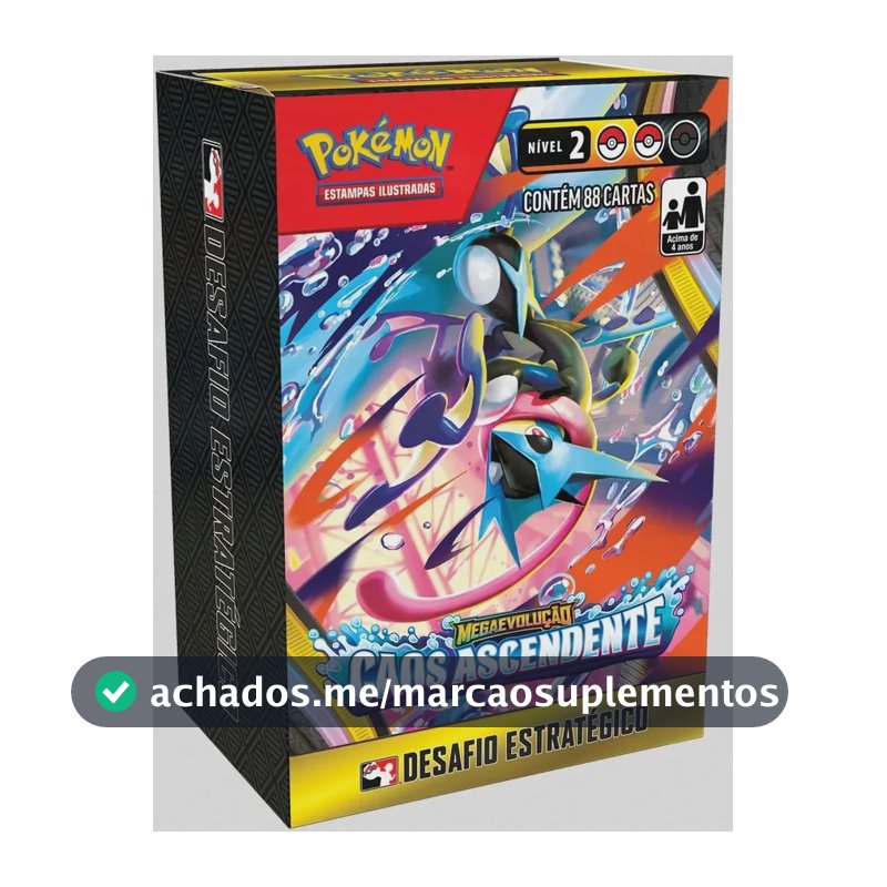 Desafio Estratégico Pokémon Tcg Caos Ascendente Copag 36936 Desafio Estratégico Caos Ascendente Português - 88 Cartas