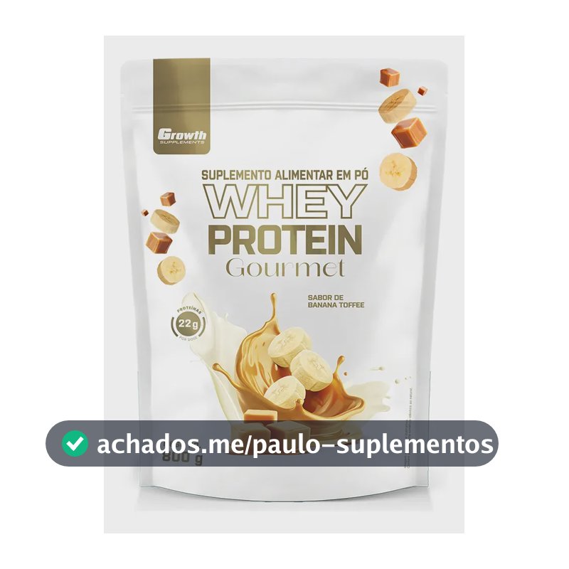 Whey Protein Gourmet 800g Growth Supplements - Banana Toffee Banana Toffee