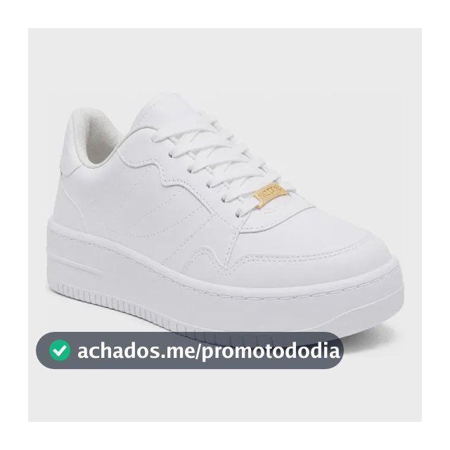 Tênis Original Feminino Vizzano Casual Com Solado Ultra Leve Branco 34 Br