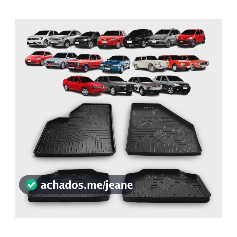 Jogo Automotivo Tapete Bandeja Saveiro Crossfox Up! C Borda Preto