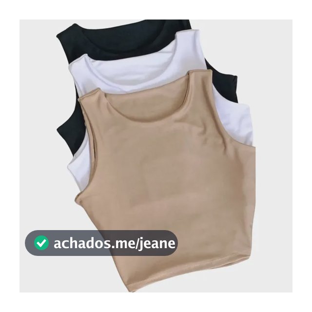 Kit 3 Cropped Feminino Regata Verão Nadador Básico Suplex