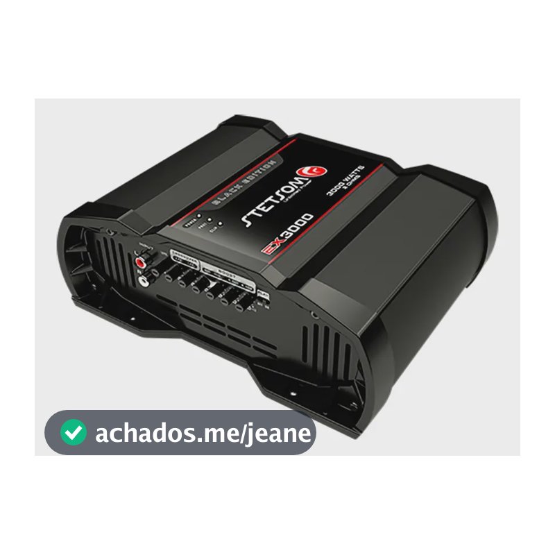 Módulo Stetsom Ex 3000 Black Edition 1 2 E 4 Ohms Ex3000 2 Ohms