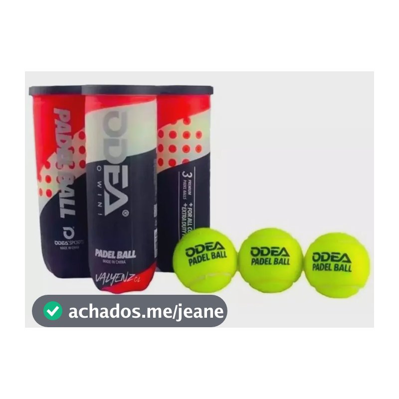 Bola De Padel Odea 03 Tubos Com 03 Bolas Cada Amarela